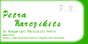 petra marczikits business card